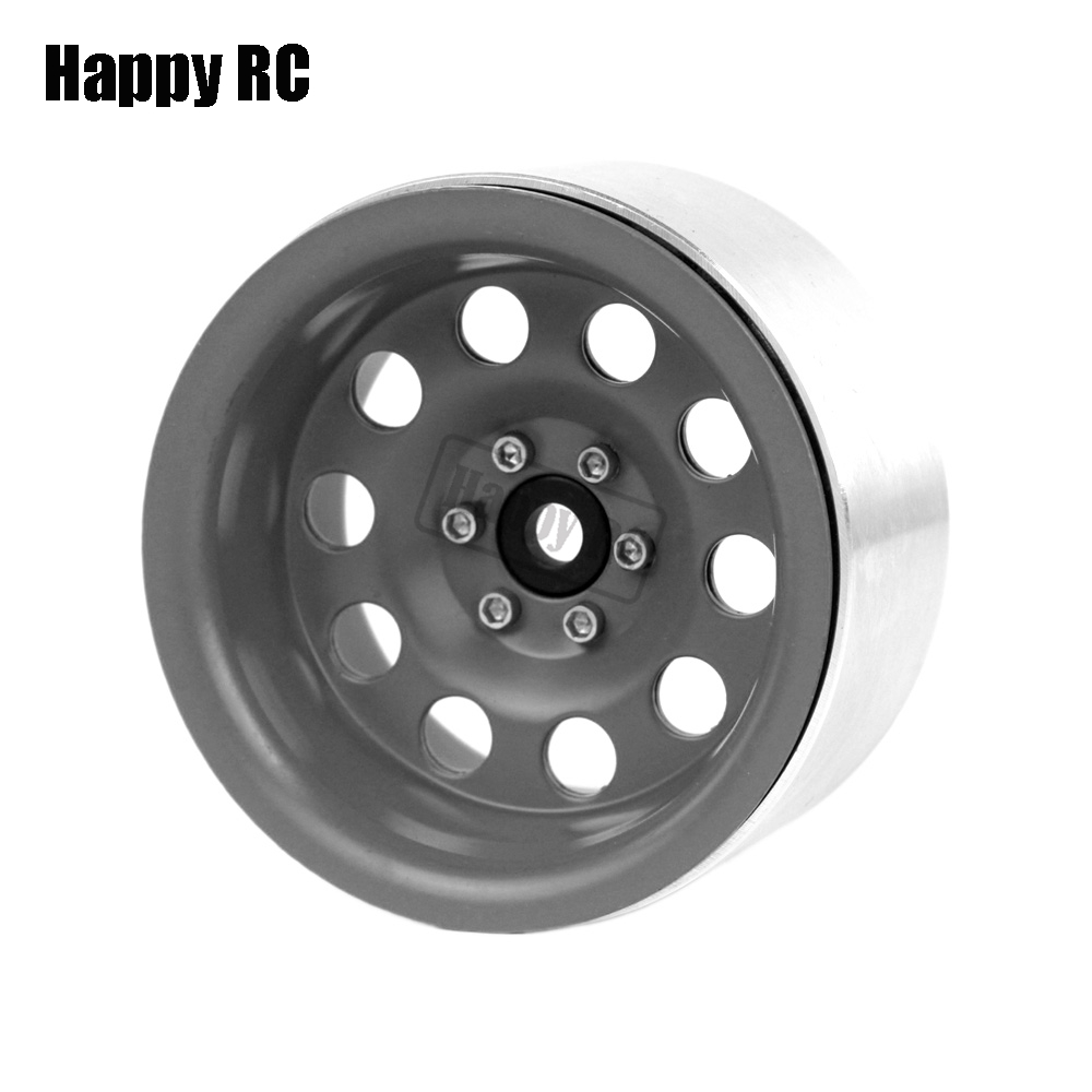 2.2 inch Metal Beadlock Wielvelgen Naaf 12mm Hex Voor RC Rock Crawler Truck 1/10 CROSS YIKONG TRX4 TRX6 SCX10 Wraith RBX10 CAPRA YETI: groen