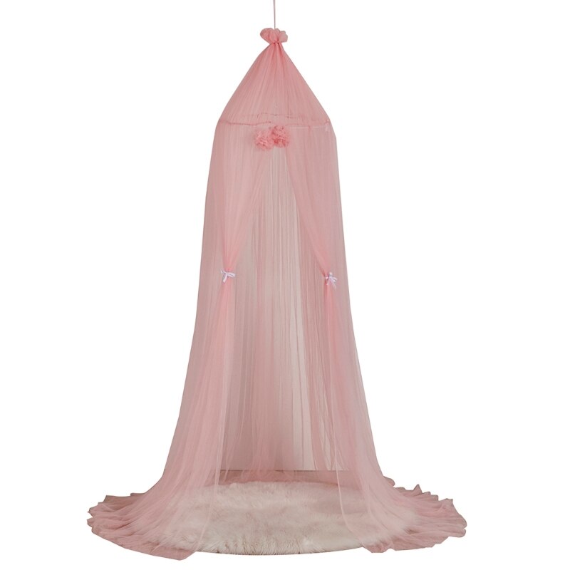 Baby Mesh Garen Bed Luifel Wieg Muggen Netto Gordijn Dome Opknoping Tent Kinderkamer Decoratie: Roze