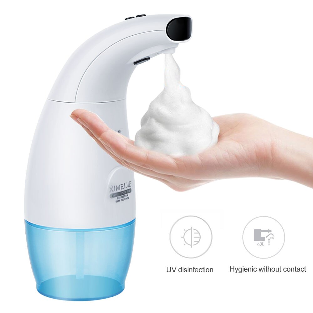 250ML/330ML Automatic induction soap dispenser sensor UV function foam machine Hand Free Touchless Replaceable 240ml bottle: 330ML