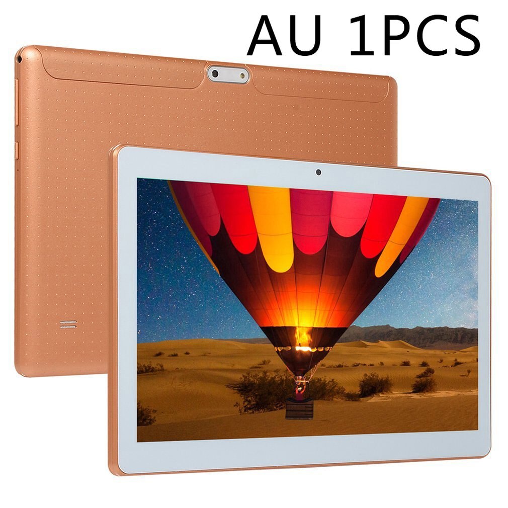 Tableta de 10,1 pulgadas, Ordenador 3G, pantalla Ips Hd, Memoria WiFi inalámbrica, 1 + 16GB, GPS, sistema Android, Gps, tableta Android: gold  AU plug