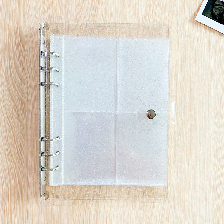 A5 A6 Binder Photocards Collect Book Postcards Organizer Journal Notebook With 10PCS Sleeves School Stationery: A5glitter with 10pcs