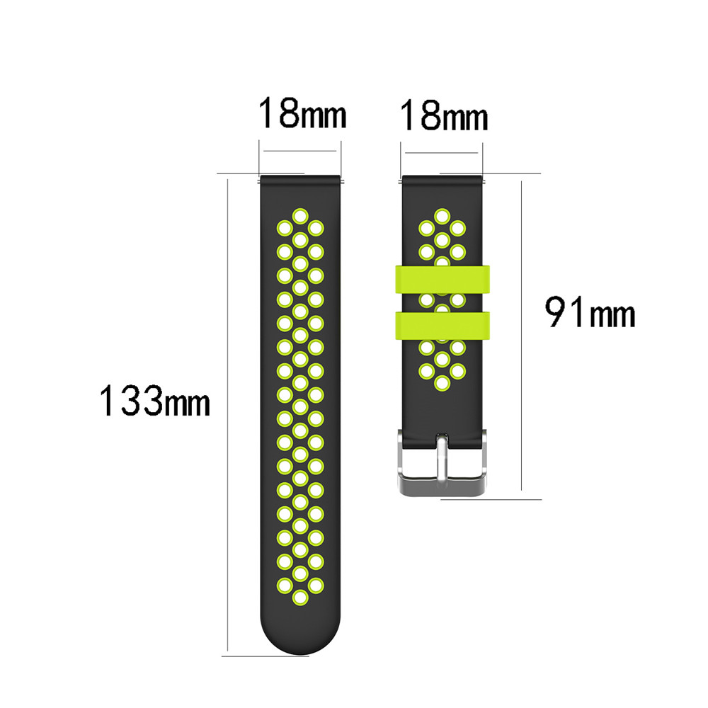 Silikone åndbar urrem til garmin vivoactive 4 4s smart ur armbånd 18mm 22mm armbånd udendørs sport correa