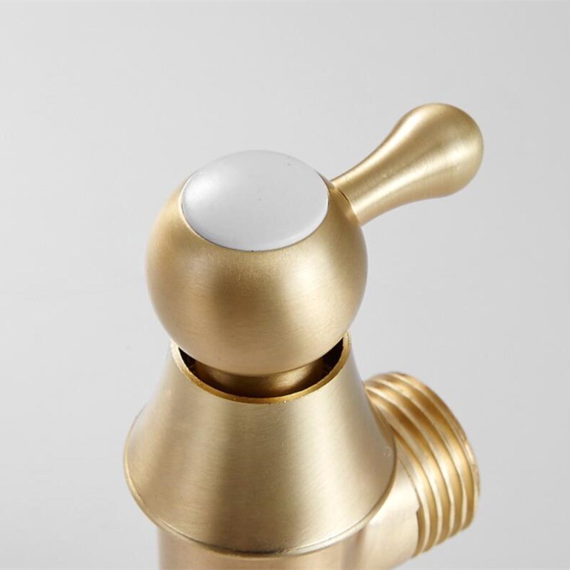 Total brass Bush Gold Finished washing machine faucet bibcocks faucet tap garden outdoor mixer