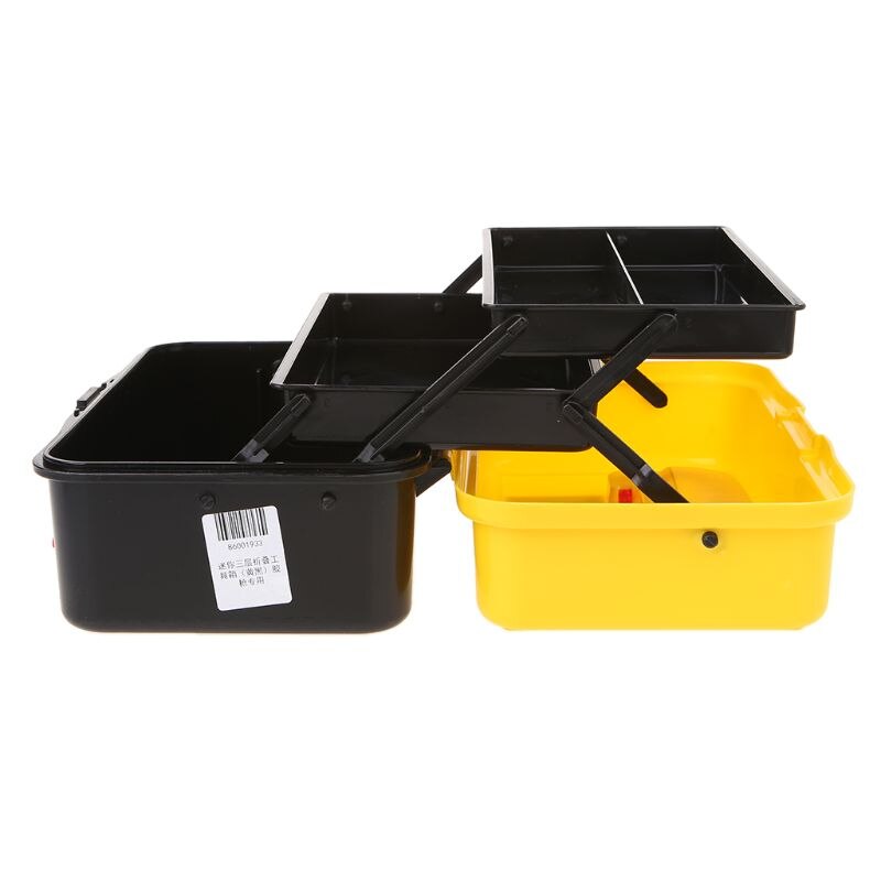 3 Layer Folding Tool Storage Box Portable Hardware Toolbox Multifunction Car Repair Container Case Thickening folding rods