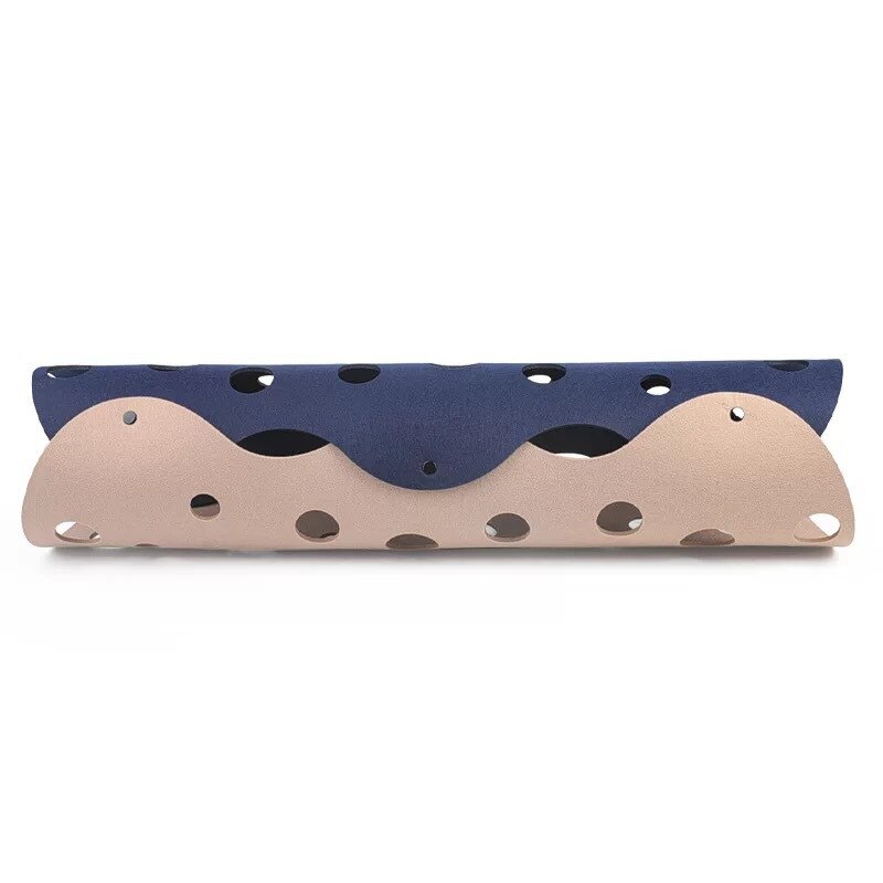 Juguete de túnel para gatos DIY-tubo plegable para gatos, combinación de nido, juguete interactivo para mascotas, adecuado para gatitos, conejos y cachorros: Navy blue  beige / Thickness 5(mm)