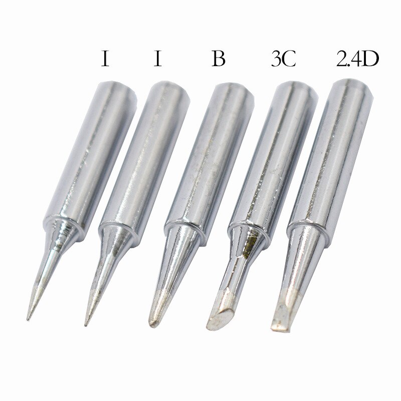 5/3pcs DIY Electric Soldering Iron Replacement Tips Lead Free Solder Iron Head For Soldering Welding Repair Station And Kit