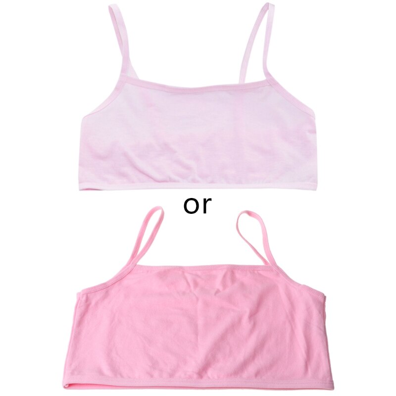 Meisjes Vest Puberteit Tiener Meisje Katoenen Ondergoed Student Beha Training One Size Effen Kleur: Roze