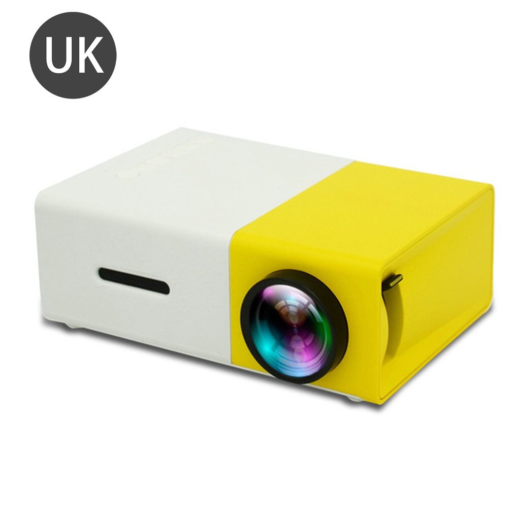 YG300 Home Theater LED Portable Projector Handheld Smart Multimedia Office High Definition 1080P Projector: UK