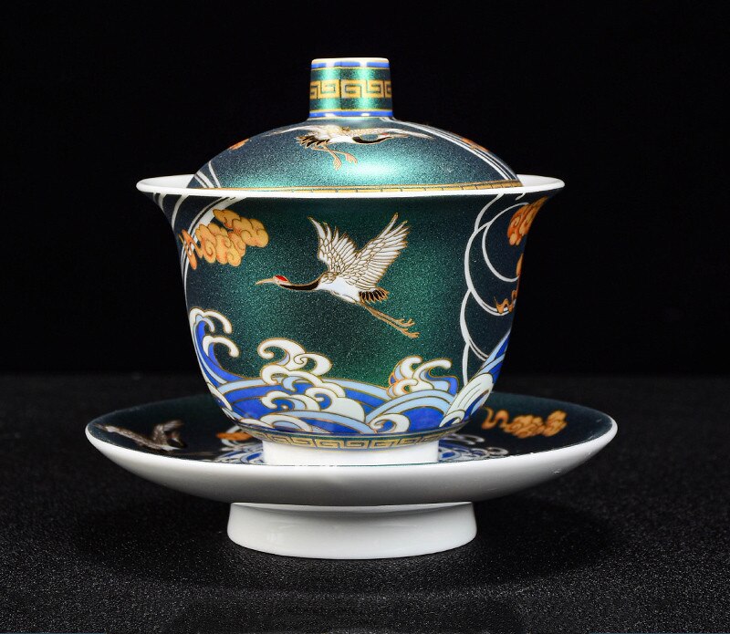 Taza de té de cerámica esmaltada a mano, esmalte de Boutique, taza de té chino, Copa Personal, 190ml: B