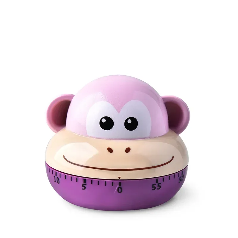 Temporizador de animales Reloj de cuenta regresiva de cocina digital Lindo reloj despertador de frutas de animales Herramienta de gestión del tiempo para niños y adultos: Rosa