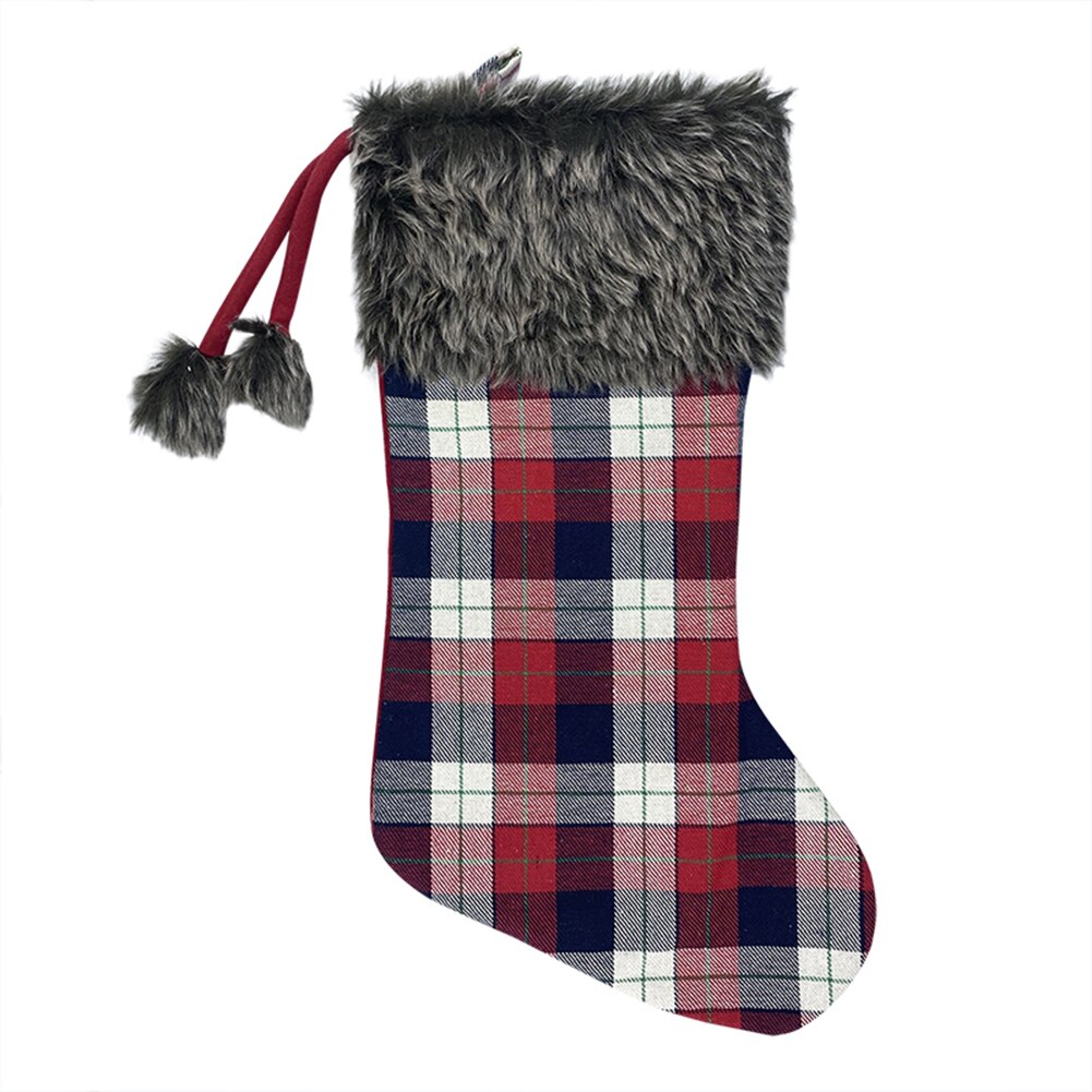 Kerst Kousen Voor Jaar Festival Plaid Bags Xmas Boom Sokken Kerstsok Snoep Zak Cadeau Voor Kids: 2