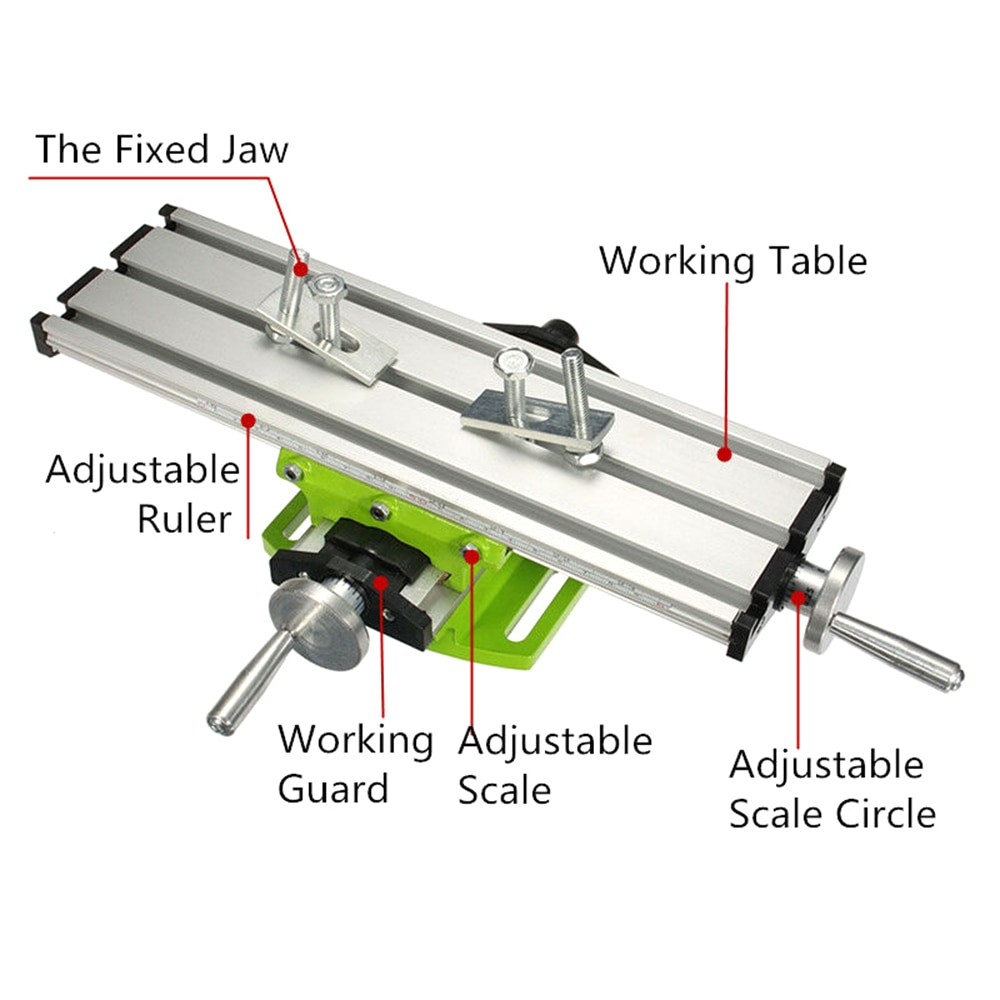 Mini Precision Table Milling Machine Bench Drill Vise Fixture Work Table Drill Multifunction Drill Milling Machine