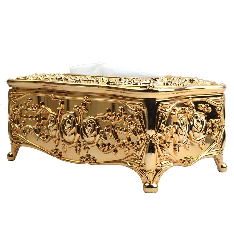 Goud Acryl Tissue Box Hotel Restaurant Servet Houder Huishouden Tissue Doos