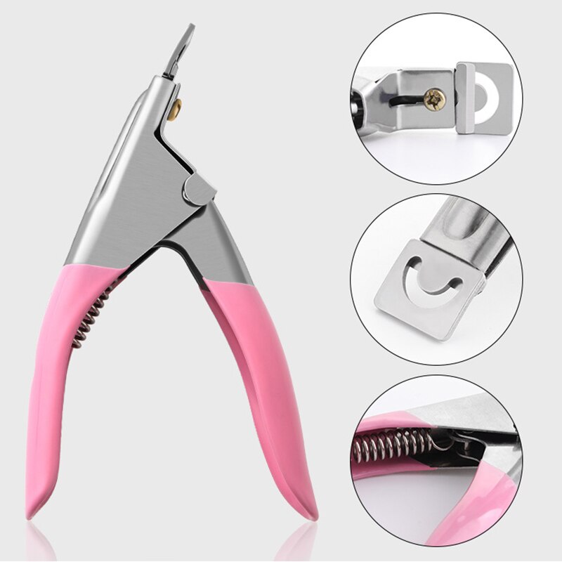 Coupe-ongles en acrylique pour Gel UV, 1 pièce, outil de manucure, faux ongles en acrylique, coupe-ongles en U