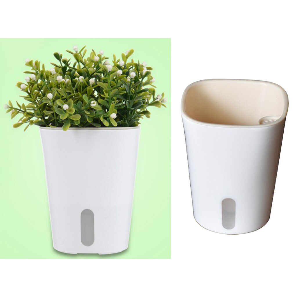 Double Layers Flower Planter Pot Self Watering Planter Flower Pot Balcony Decor