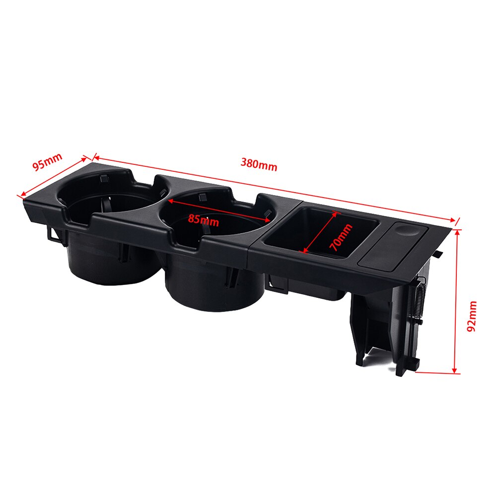 VODOOL compartimento central para coche caja de almacenamiento Soporte para vasos botella de bebida soporte de bandeja para BMW Serie 3 E46 1999-2006 51168217953
