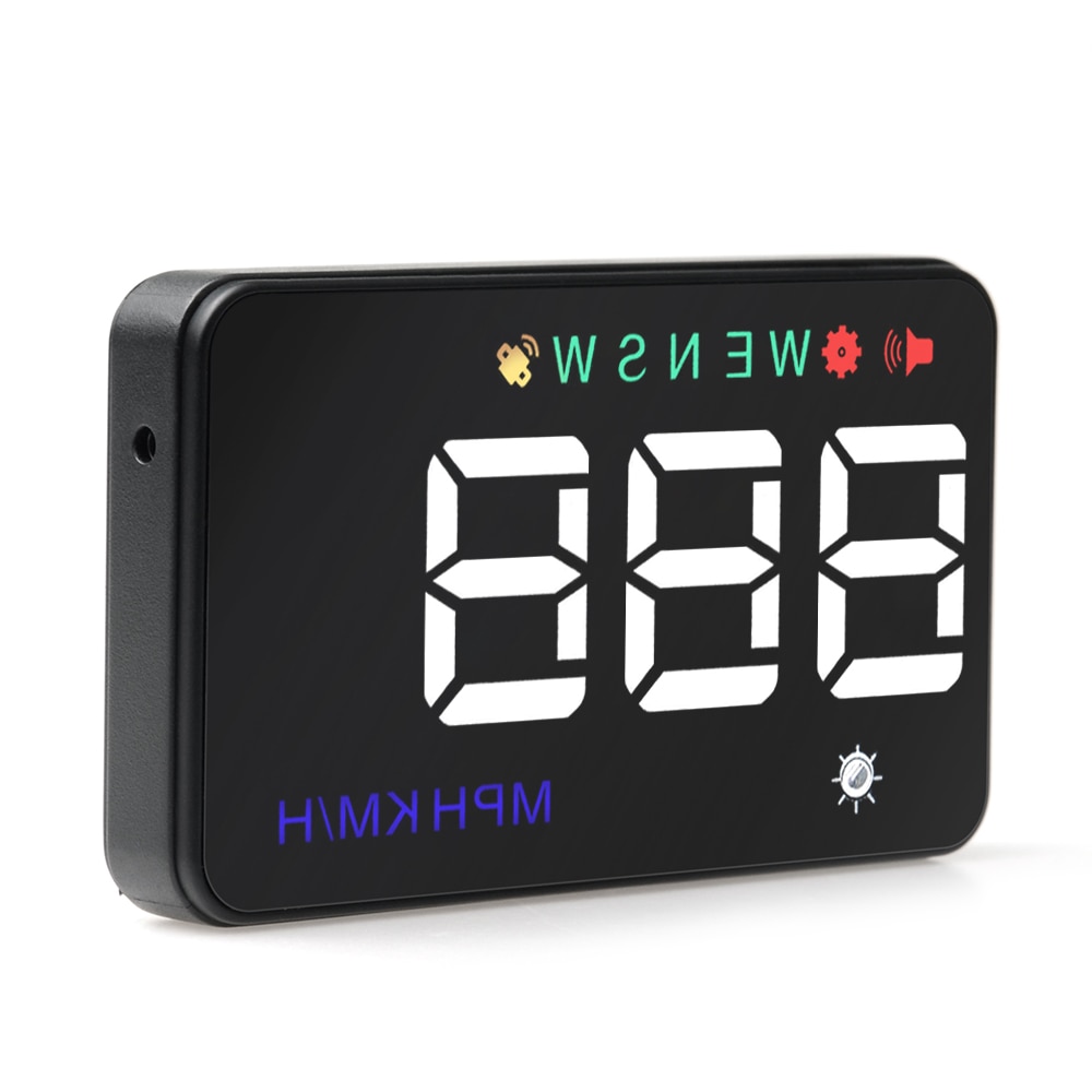 Velocímetro Universal de HUD GPS para coche, pantalla A5 Digital con pantalla de cabeza hacia arriba, alerta de exceso de velocidad, parabrisas, Projetor de navegación automática
