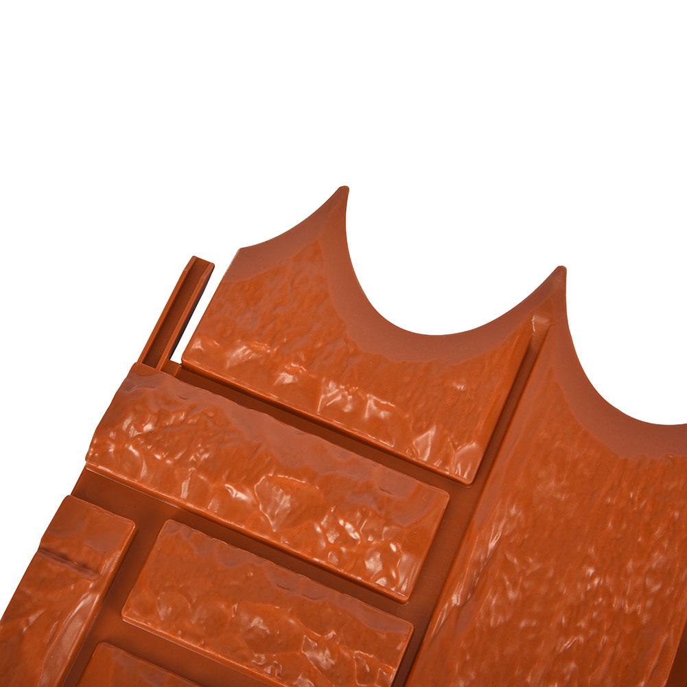 6Pcs Grey Garden Fence Edging Cobbled Stone Effect Plastic Lawn Edging Plant Border Decorations Flower Bed Border