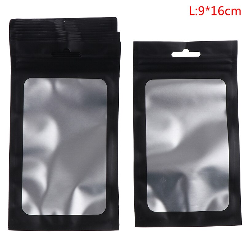 20Pcs/Pack Matte Zip lock Plastic Bag Aluminum Foil Hologram Food Pouch Small Water Proof Zipper Reclosable Pouches 3 Size: BKL