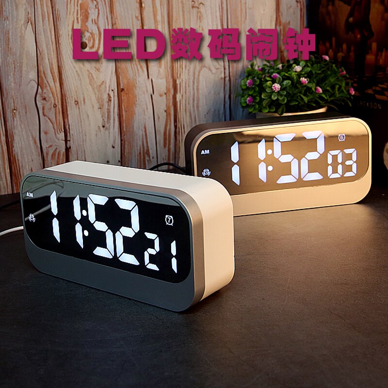 LED Digital Alarm Clock Large Display automatically Adjustable Dimmable Light ,5/6/7-day alarm 3 modes powerful for Home,office