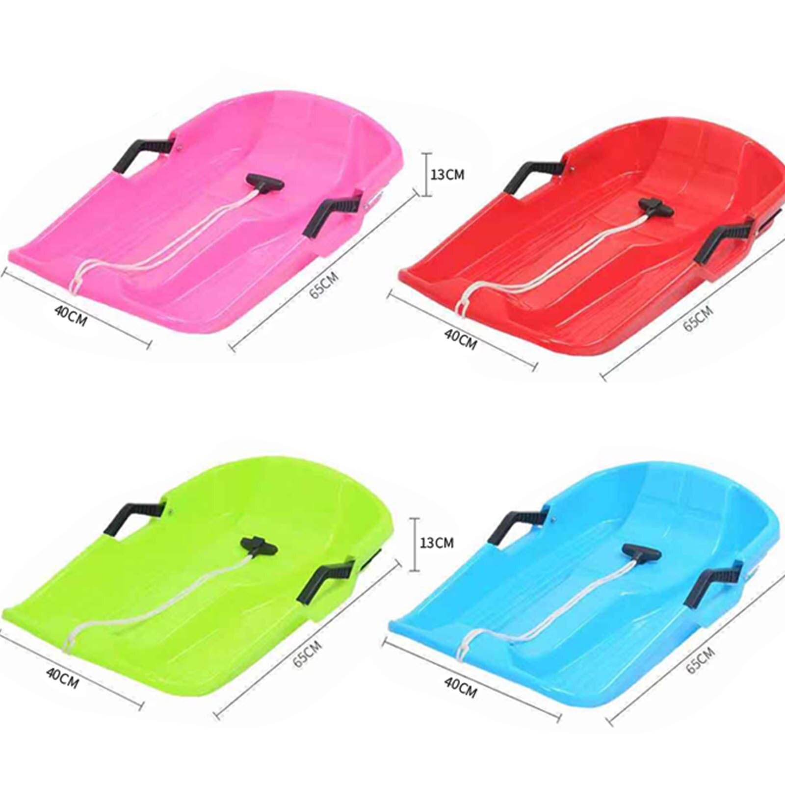 Children's Sledge Ski Safe Snow Winter Toboggan Outdoor Sport Skiing Board Plastic Skiing Boards Thicken Sledge Ski Board