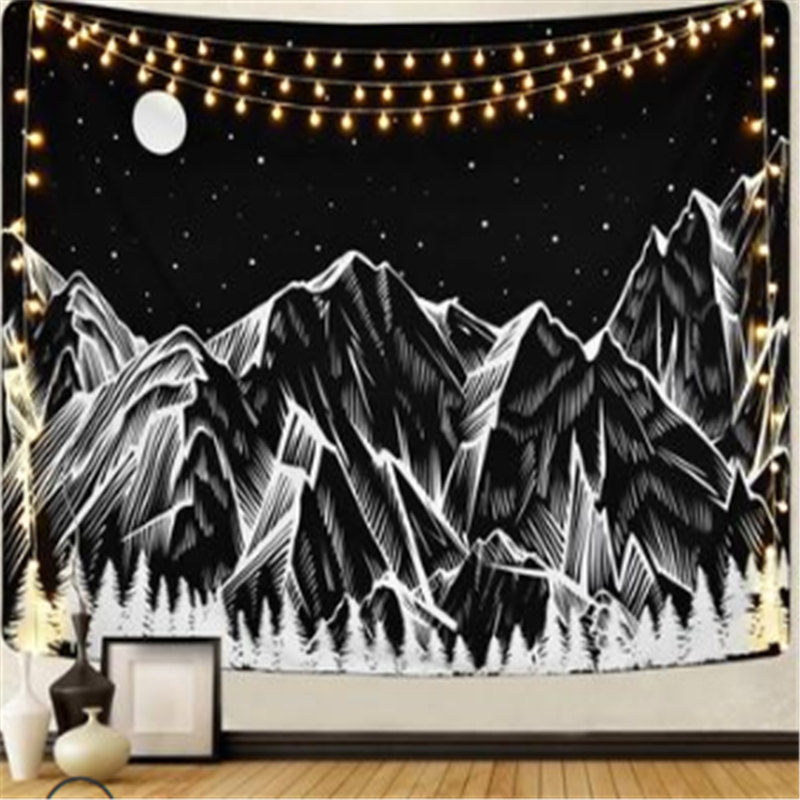 Psychedelic Starry Sky Sun Moon Mandala Tapestry Wall Hanging Celestial Wall Tapestry Hippie Wall Carpets Dorm Decor Tapestry: 08