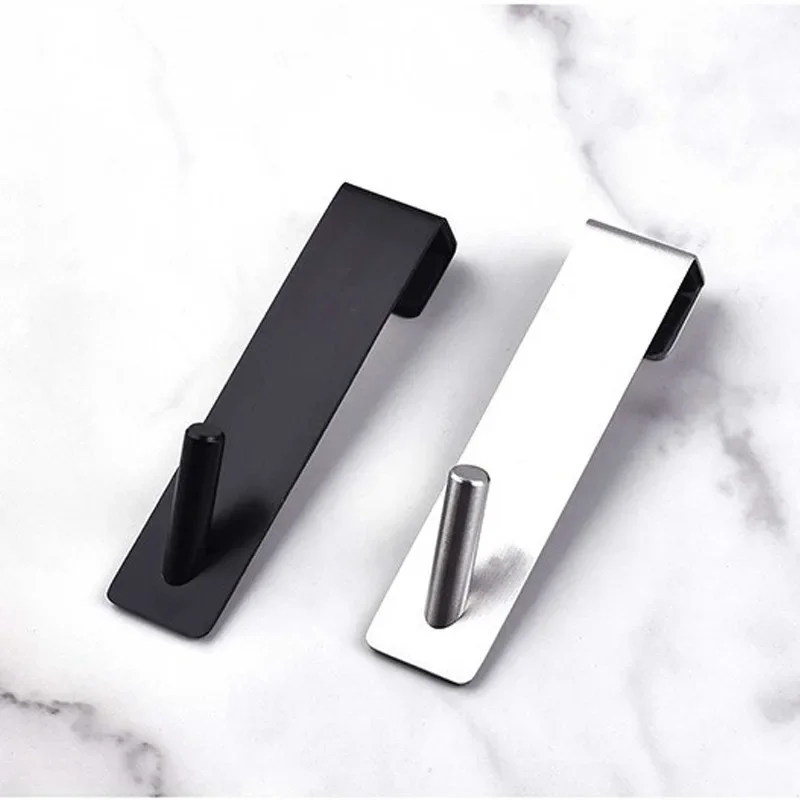 Stainless Steel Over Glass Door Shower Door Back Shower Towel Rack S-Shape Bathroom Bathrobe Hanger Holder Hooks