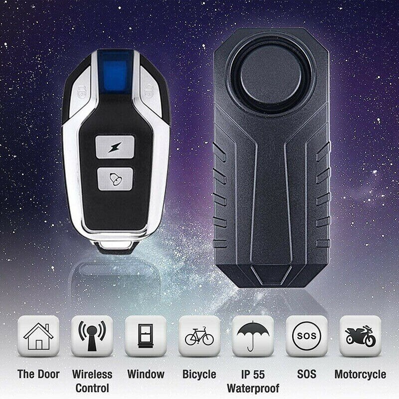 Waterproof Motorcycle Bike Anti-Theft Alarm Wireless Remote Control Bicycle Security Alarm 150dB Electric Car Alarm