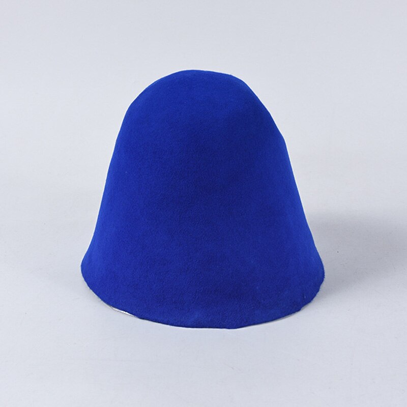 Classical Women Cloche Bucket Felt Hat Autumn Winter Wool Felt Cone Cloche Hood Millinery Craft Hats Fascinators Block Base Body: Royal Blue