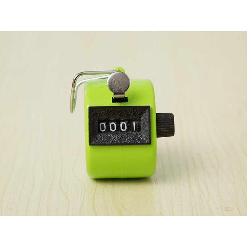 4 Digit Number Counter Clicker Hand Finger Display Manual Counting Tally Clicker Timer Soccer Golf Counter Muti color