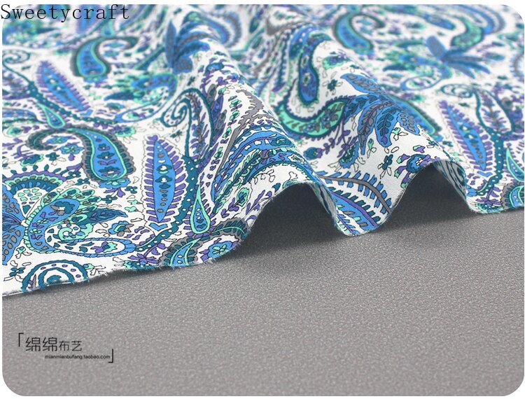 Pampas Flora-tela para coser algodón, popelina lisa de verano, ropa para niños, bricolaje, decoración de ropa para bebé, 147 g/m, 160x50cm