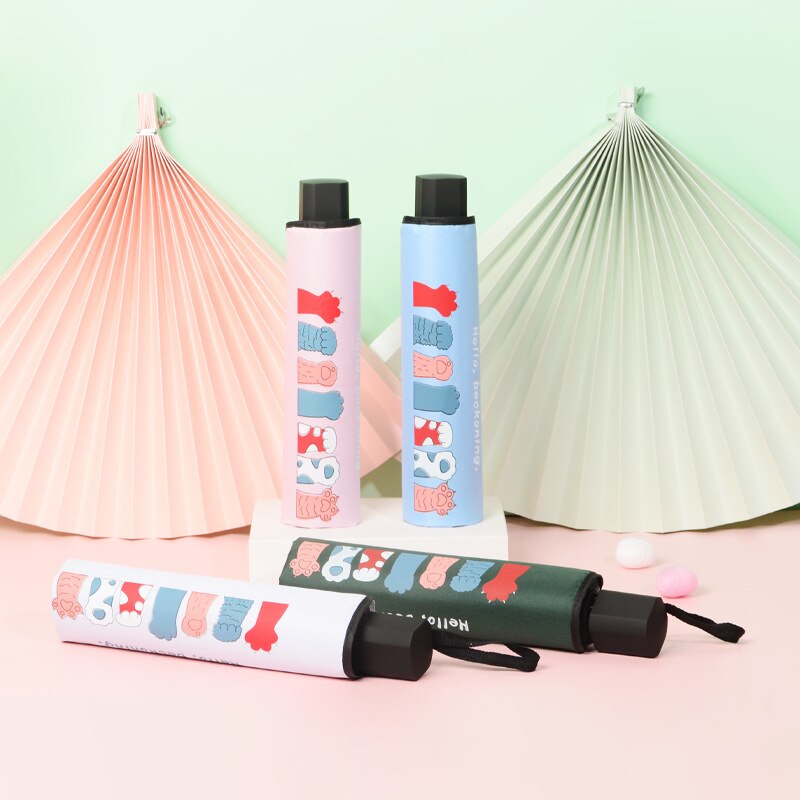 Creatieve Cartoon Kat Klauw Paraplu Opvouwbare Regenachtige Kat Paraplu Voor Vrouwen Meisjes Jongens Uv Mooie Dier Paraplu YD200072