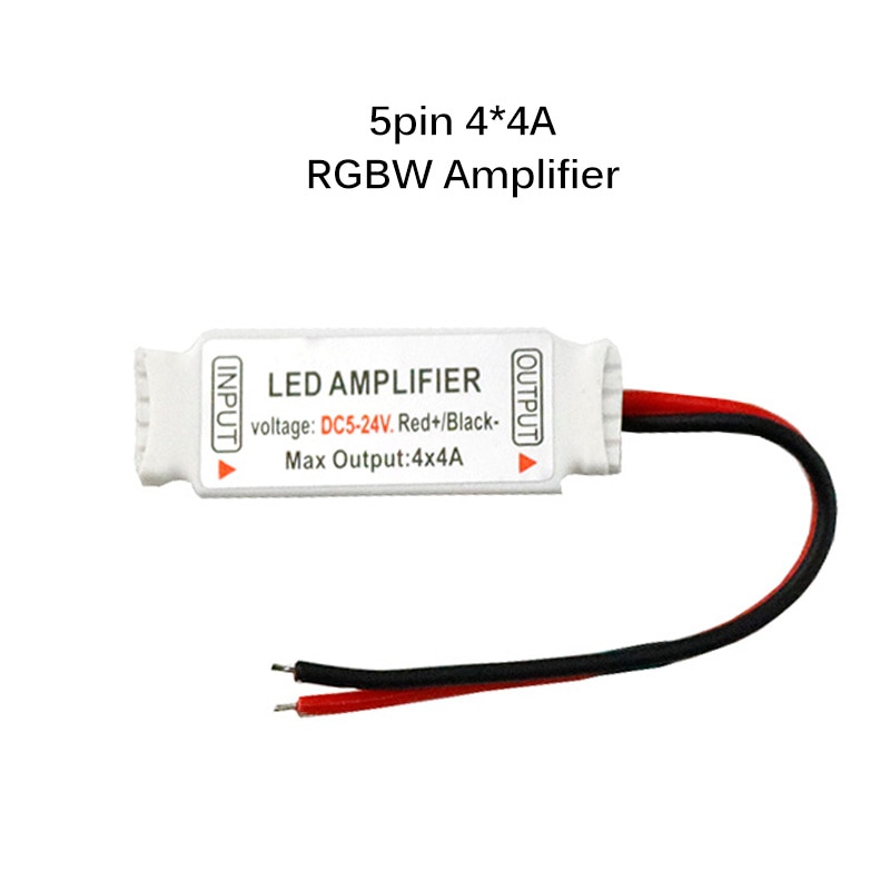 4/5/6 pin rgb rgbw kontrolleren ledet forsterker  dc 5v 12v 24v ledet stripe signal repeater tilbehør til rgb rgbw rgb + cct stripe jq