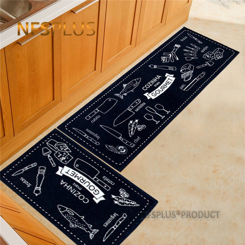 Tapis de cuisine de Style japonais | Tapis de sol 40x60cm & 40x120cm en Fiber de Polyester, fond de Latex, tapis de porte antidérapant, paillasson d'entrée