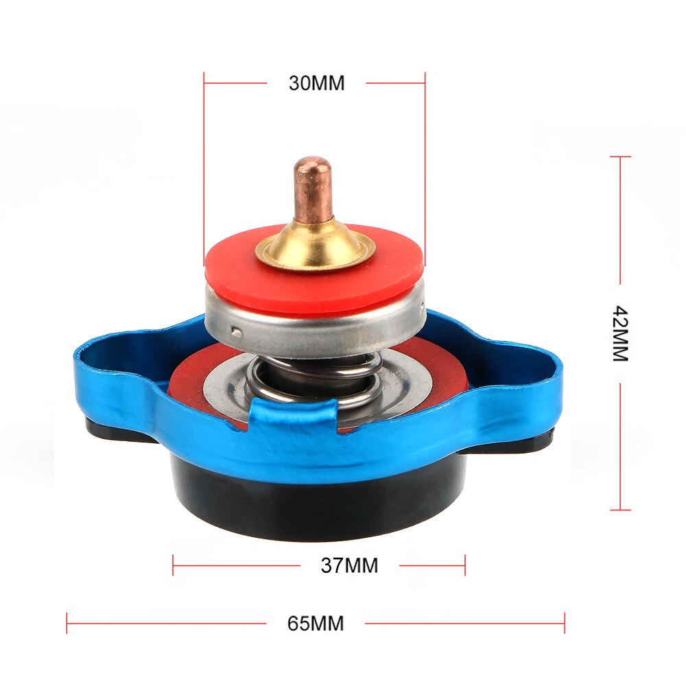 LEEPEE-Indicador de tapa de radiador térmico para coche, accesorios de función de equilibrio de presión y temperatura de repuesto, 0,9/1,1/1,3 Bar, cubierta de tanque