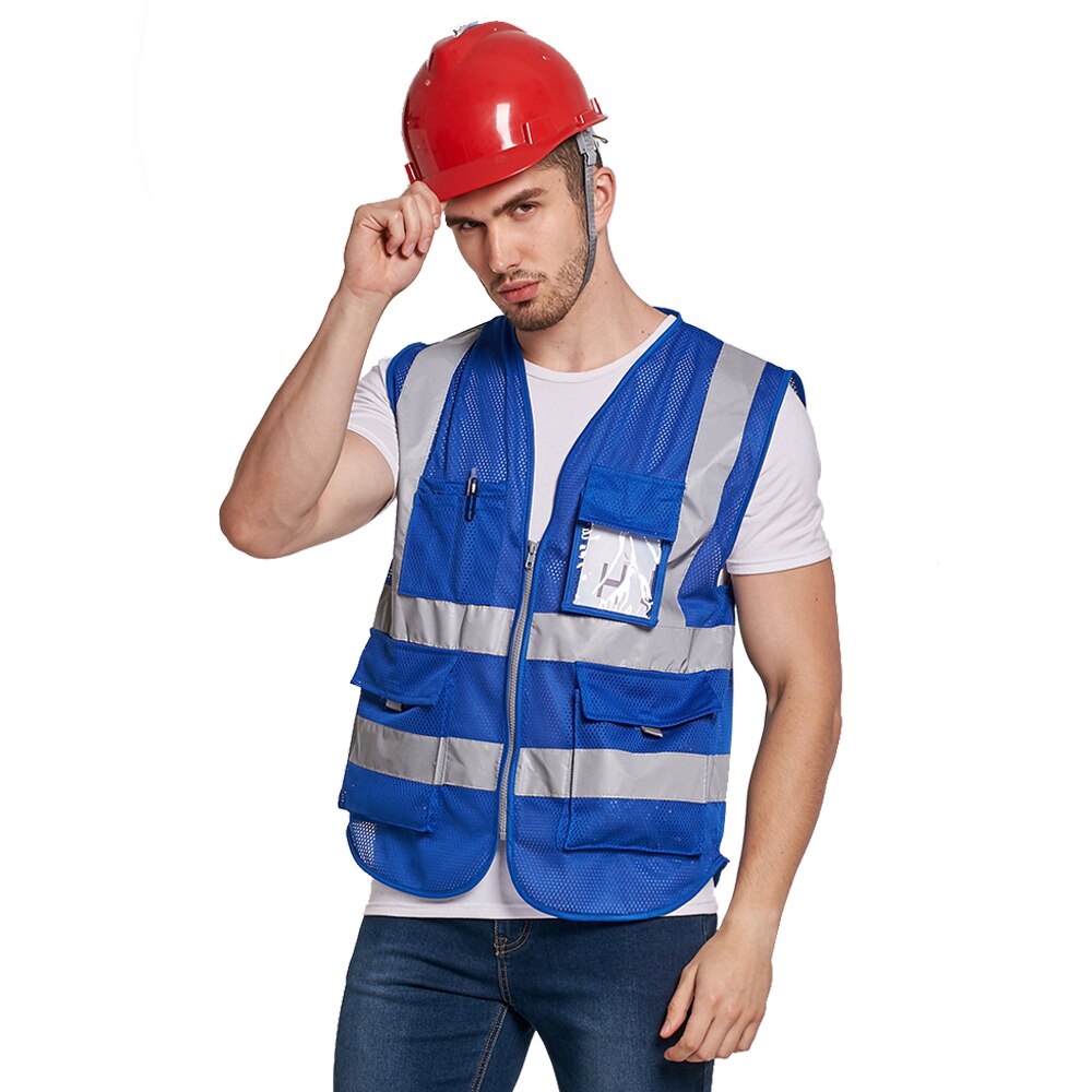 HI VIS EXECUTIVE VEST Chaleco de trabajo de alta visibilidad ropa de seguridad reflectante TOPS amarillo, naranja Azul Rojo naranja