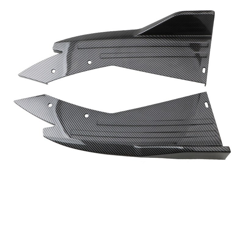 Kohlenstoff Fiber Wagen Stoßfänger Spoiler Hinten Lippe Winkel Splitter Diffusor Winglet FlüGel Geändert Anti-Schock Auto Körper Seite Felsen