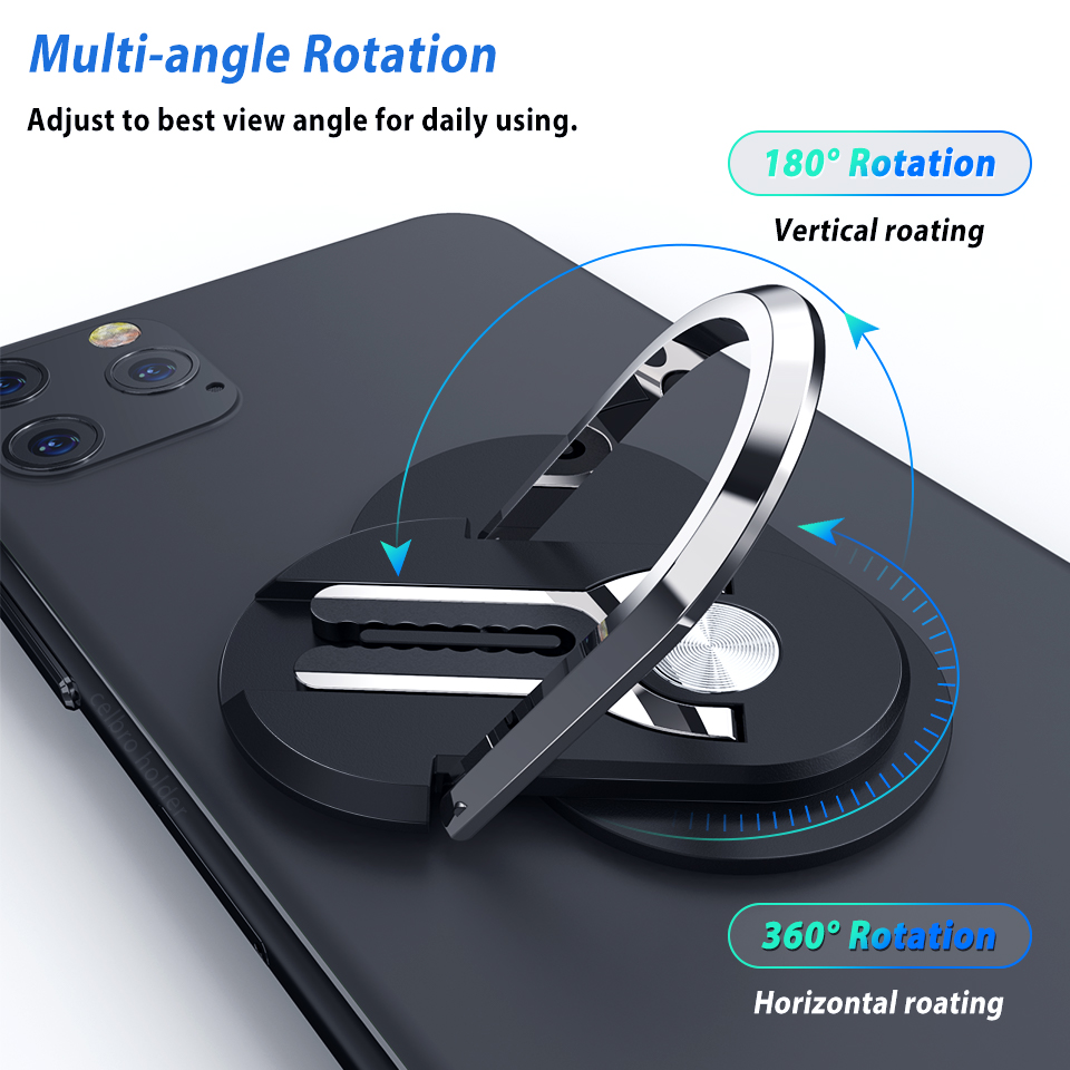 Mehrzweck Handy Halter 360 Grad Rotation Auto Air Vent Halterung Ständer Magnetische Finger Ring Telefon Halter Halterung Unterstützung