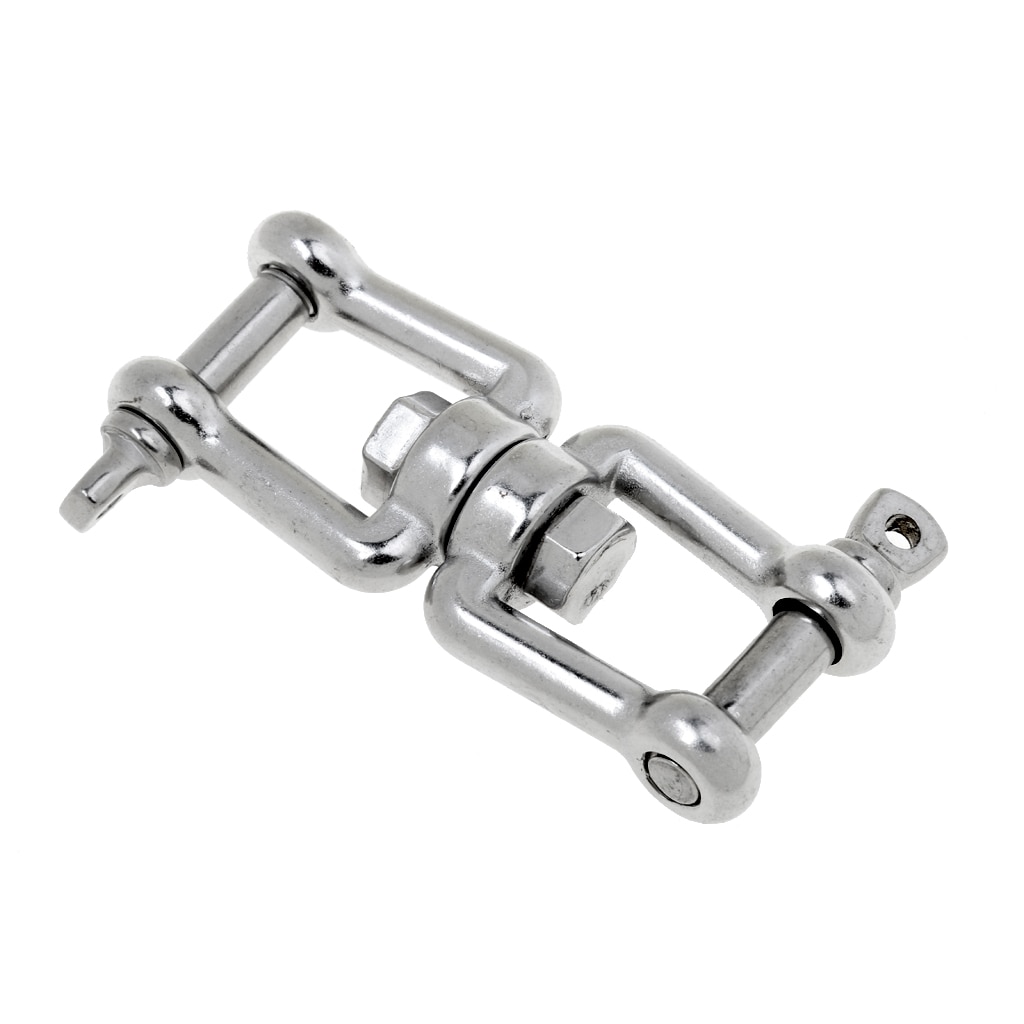 Marine 304 Stainless Steel Anchor Chain Connector Swivel Double Shackle M12