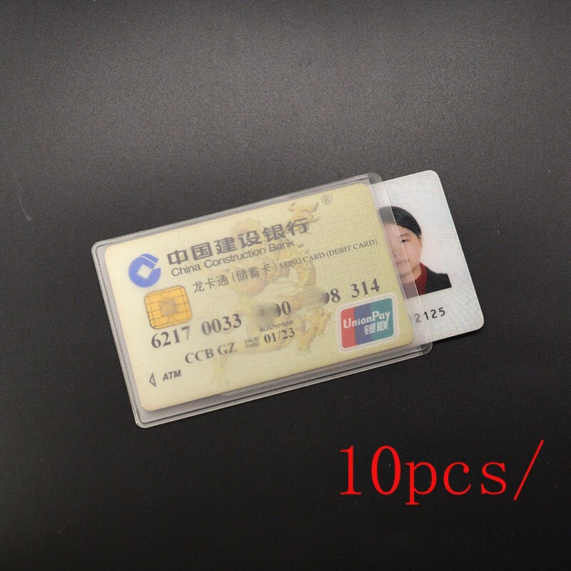 Vandtæt gennemsigtigt pvc kortdæksel silikone plastik kortholder etui til at beskytte kreditkort porte carte bank id kort ærme