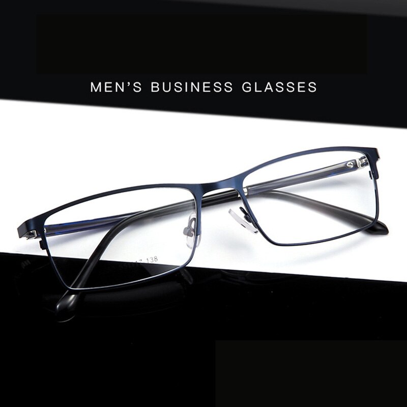 UVLAIK Steel Alloy Glasses Frame Men Business Casual Metal Myopia Optical Spectacle frame Clear Lens