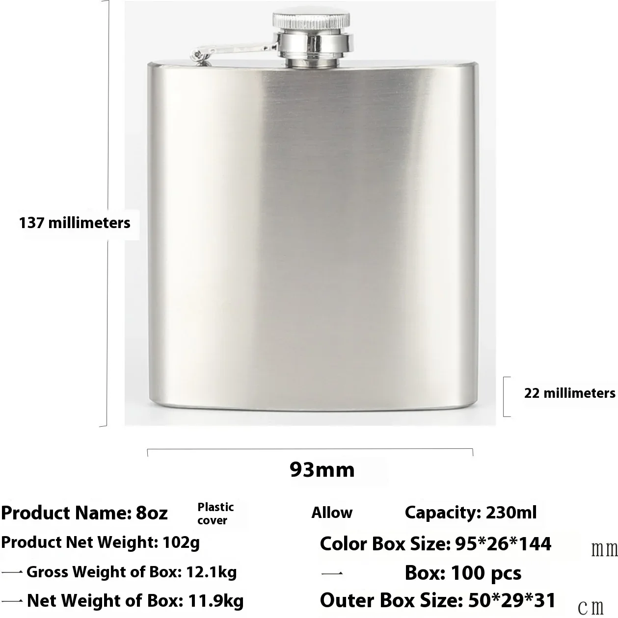 4-12 Oz Rvs Heupfles Met Trechter Pocket Heupfles Alcohol Whiskey Heupfles Schroefdop: Blauw