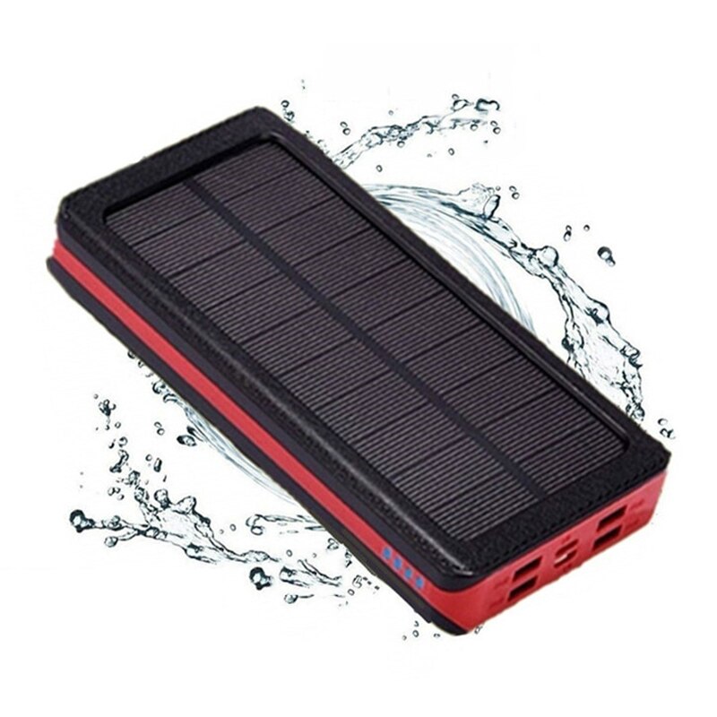 45000mAh Solar Power Bank for Samsung Iphone Xiaomi Smartphone LED Light Portable Solar Power Bank Charger Waterproof 4 USB