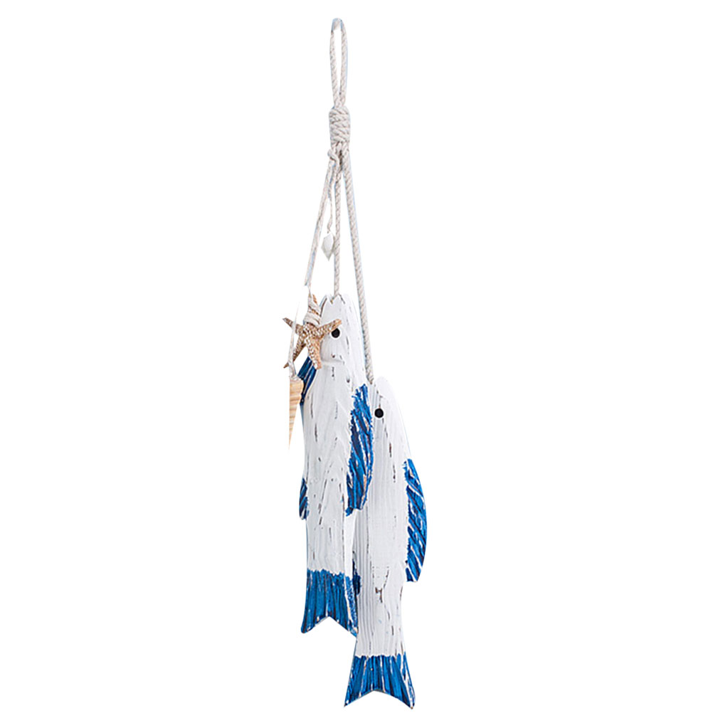 Mediterrane Stijl Houten Vis Opknoping Decor Boot Strand Muur Ornament Voor Thuis Cafe Winkel Marine Hanger Gordijn Decoratie: Dark Gray