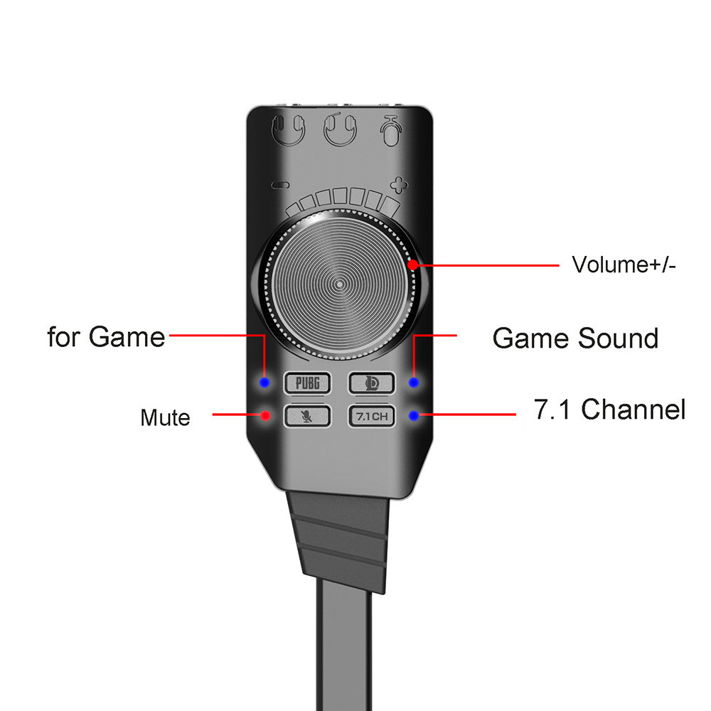 USB7.1 Sound Card Laptop Computer Game Analog 7.1 Audio Channel Output Audio Amplication Module Earphone Microphone Plug Adapter