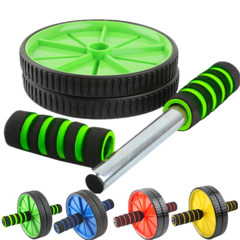 Abdominal Wheel Double Wheel Belly Roller Double Wheel Silent Abdominal Muscles Exerciser Fitness Equipment Durable