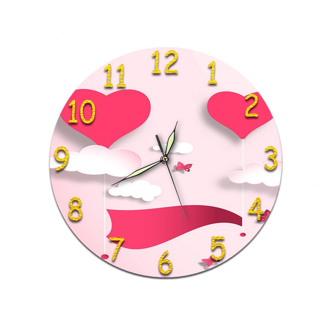 Valentine's Day Living Room Digital Wall Clock Acrylic Mute Clock Digital Wall Clock Acrylic Silent Stereo: A