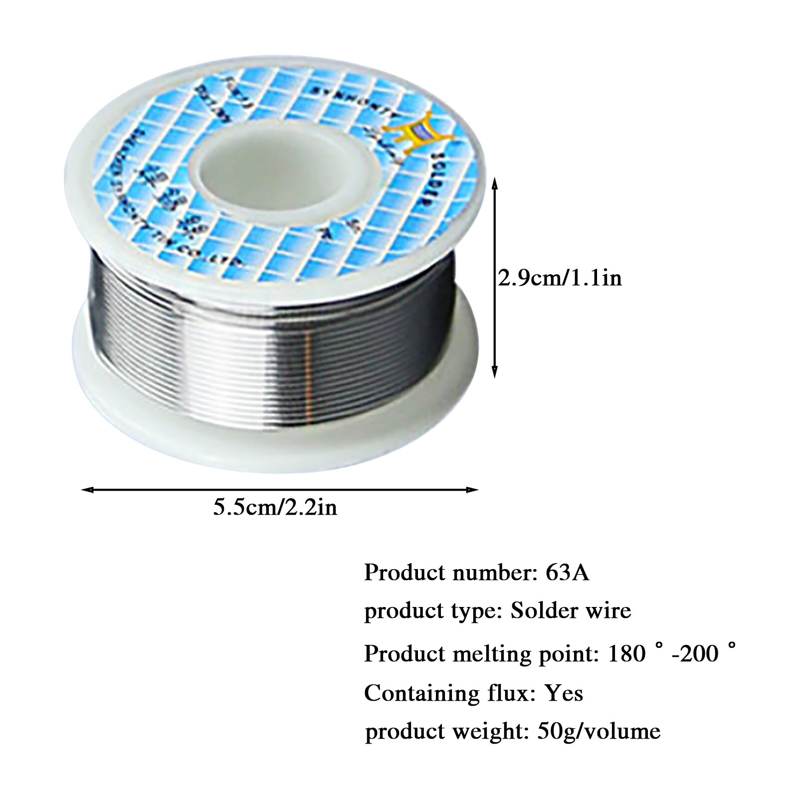 Solder Wire 50G High Purity Anti-Oxidation 0.8mm Unleaded For Electrical Solder Terne Metal Free Of Washing Rosin Core