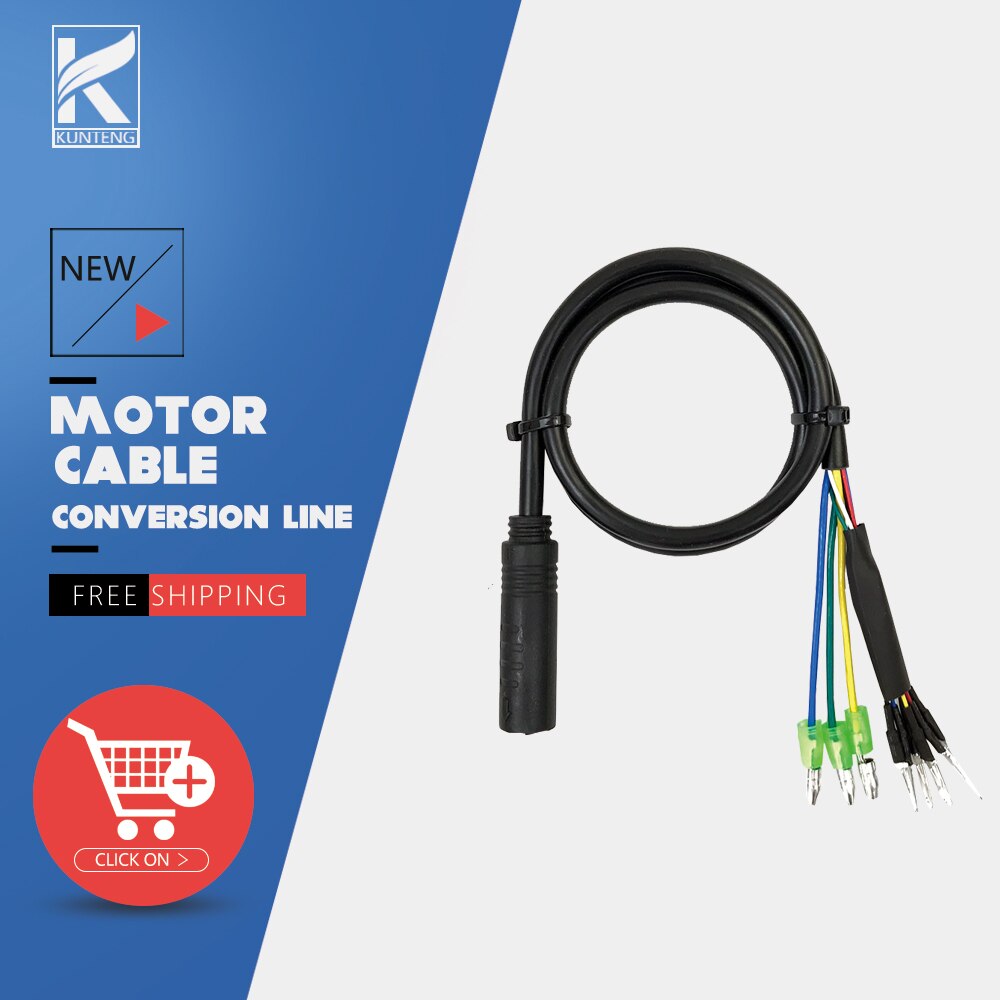 Ebike Julet Waterproof Cable 9 Pin e Bike Conversion Line Extension Adapte Cable 250W/350W/500W For Electric Bike Conversion Kit