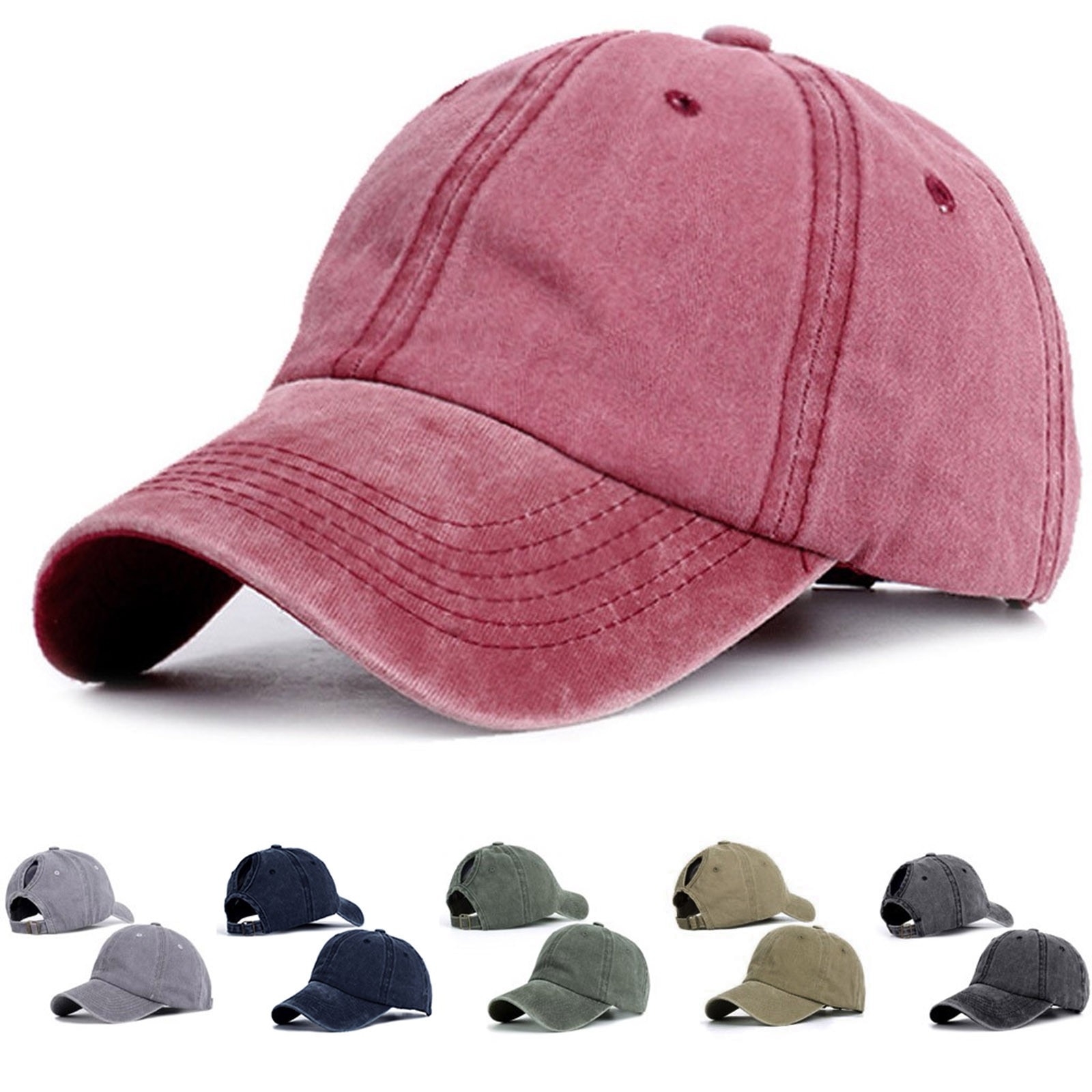 Top Selling Old-fashioned Baseball Caps Ponytail Messy Buns Unisex Hat Car Plain Baseball Cap Hip Hop Street Hats кепка мужская